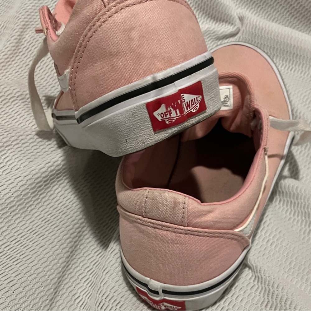 Vans Women's Blush Pink Canvas Sneakers - Picture 7 of 9